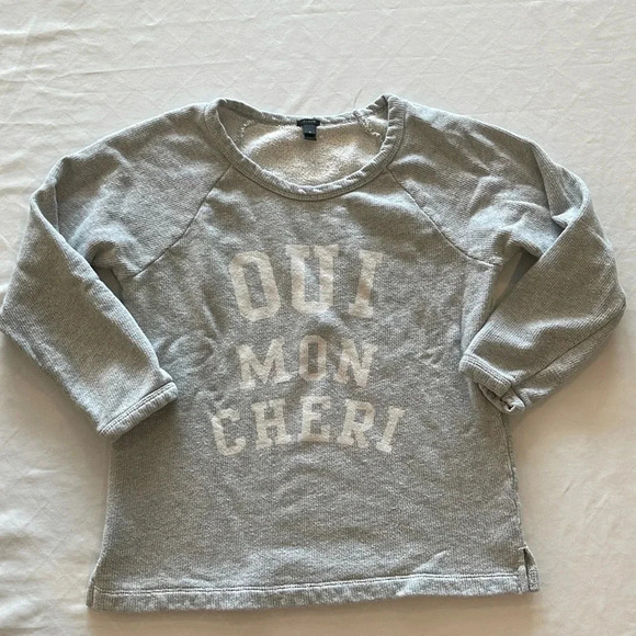 J. Crew Oui Mon‎ Cheri crewneck Sweatshirt small EUC - Picture 1 of 4